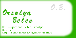 orsolya beles business card